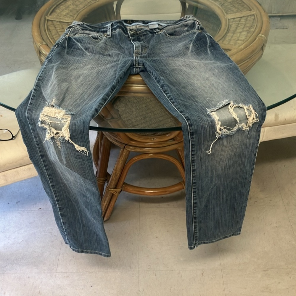 Baby phat size 9 Distressed Blue Jeqns